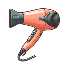 Hairdryer illustration isolated on transparent background