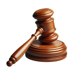 Judge's gavel vector illustration isolated on transparent background