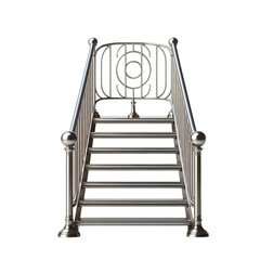 Minimal iron handrail vector isolated on transparent background