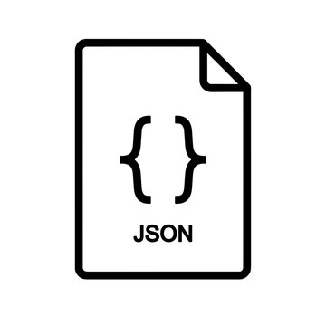 JSON file icon representing data structure in programming concepts  