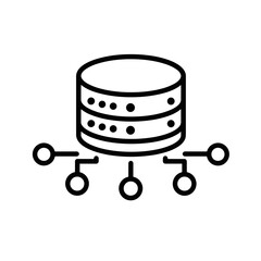 Database icon representing tech stack concept of Development & Programming Icons  