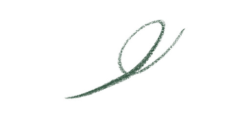 Swirling Path Emerald Green Loop on Black Abstract Brushstroke Flowing Energy Dynamic Design on transparent background