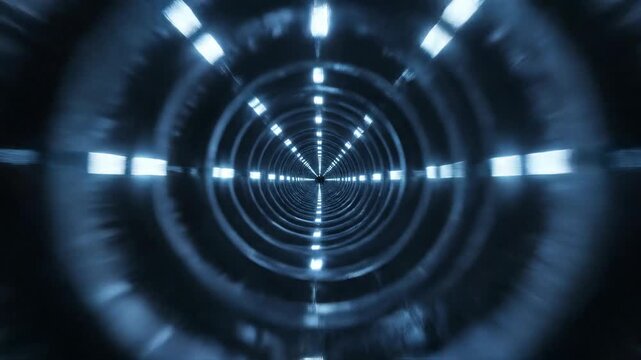 Tunnel of Light: A mesmerizing journey through an illuminated tunnel, where linear structures and vibrant light converge to create a captivating visual experience.
