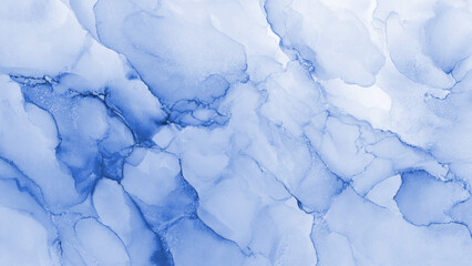 Blue watercolor alcohol ink texture hand painted background wallpaper design