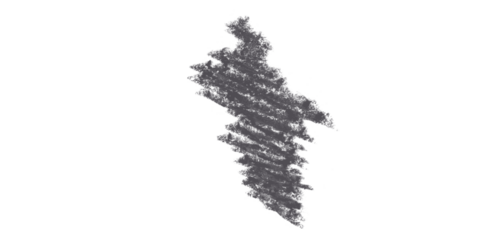 Abstract Dark Gray Chalk Line Rough Edges Design Element Hand Drawn Texture Grunge Style on transparent background