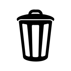 Trash can icon representing delete, waste, recycle, dispose Vector, illustration