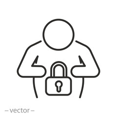 Constipation Icon Vector Line Illustration