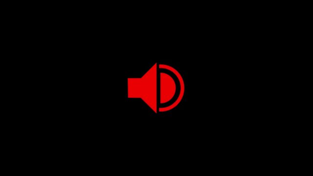  speaker volume icon on a dark background &mdash; modern audio interface symbol representing sound, music, media, broadcasting, notification and digital technology.&rdquo;
