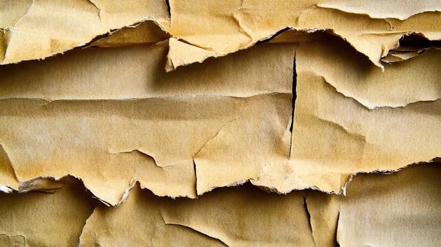 A close-up shot of a piece of brown paper with texture and creases