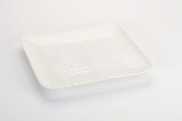 White ceramic empty plate dishware