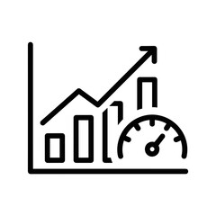 Load Testing Icon illustrating performance metrics and data visualization  