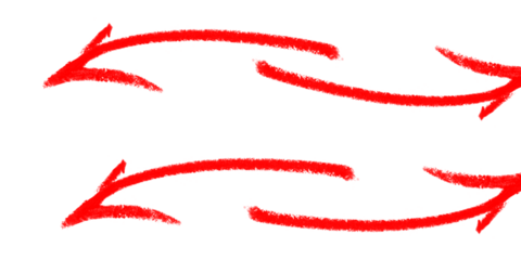 Red Arrows Cycle Process Diagram Flowchart Redraw Icon Design Movement Illustration Business on transparent background