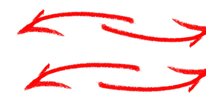 Red Arrows Cycle Process Diagram Flowchart Redraw Icon Design Movement Illustration Business on transparent background