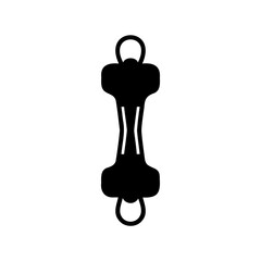 Figure eight descender rock climbing rappelling device Vector, illustration