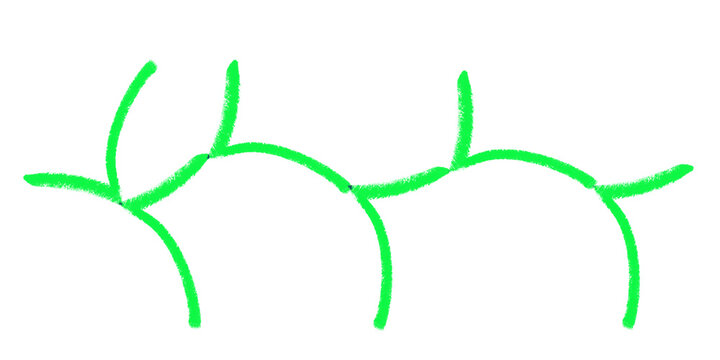 Abstract Green Neon Connections Modern Art Geometric Design Illuminated Network Glowing Lines on transparent background - Powered by Adobe