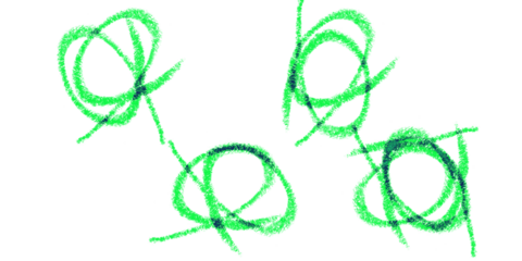 Abstract Green Scribbles on Black Energetic Artistic Grunge Design Vivid Neon Strokes Creative on transparent background