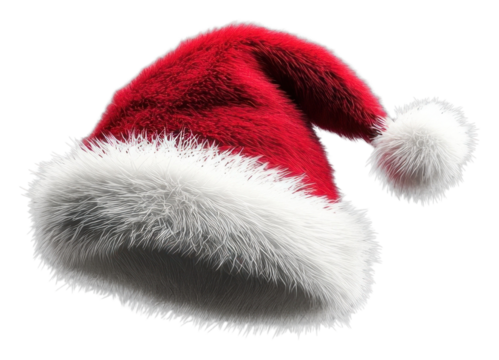 PNG A woolen Santa hat floating isolated holiday.