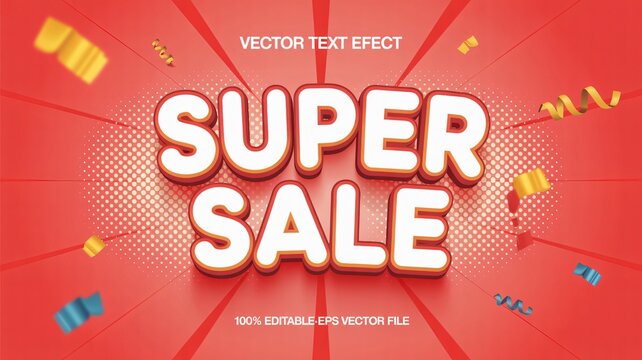 Announce a super sale with this dynamic text effect and confetti bursts