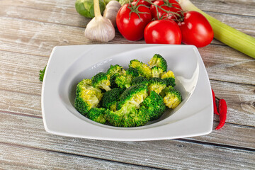 Boiled broccoli cabbage in the bowl
