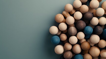 Wooden figures symbolize connections in business and social interactions against a gray and green background