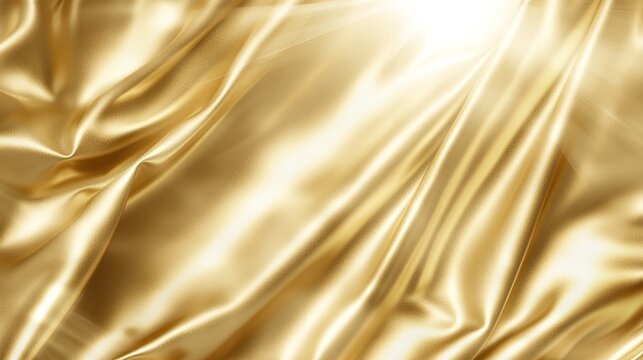 Shimmering golden waves glide and twist, providing a rich texture and a sense of luxury, captivating the viewer's attention
