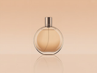 Luxury glass perfume bottle with transparent liquid 