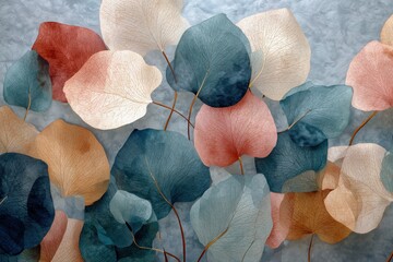 large-scale contemporary atmospheric abstraction with zero literal floral forms, inspired loosely by the motion and dispersal of general plant, soft vaporous filament textured background