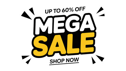 Mega sale promotion with up to 60% off now for incredible savings