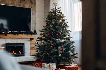 christmas tree with presents