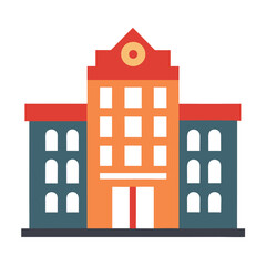 Hotel icon. vector illustration of a building. Popular hotel icon.