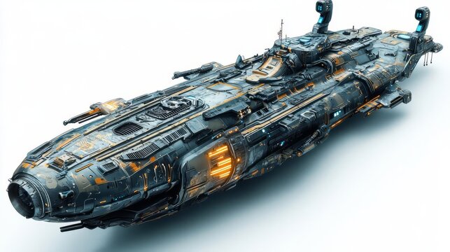 Futuristic spaceship design showcasing intricate details and advanced technology for sci-fi enthusiasts.