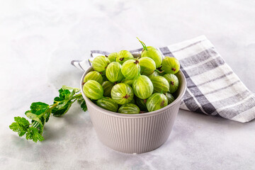 Ripe sweet juicy green gooseberry