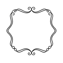 Vintage floral ornament decorative frame border illustration vector pattern design