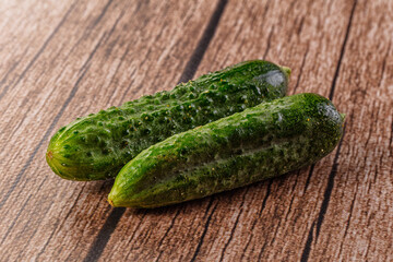 Raw fresh ripe green cucucmbers