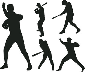 Silhouettes of sports players