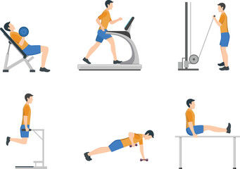 set of fitness person