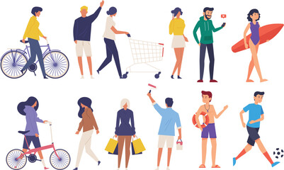 vector illustration of a man riding a bike