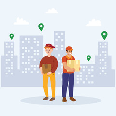 delivery boy vector design 