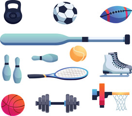 sports equipment icons