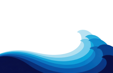 Elegant arc of water frozen in time, showcasing its smooth texture and dynamic form against a white backdrop, isolated on transparent background, perfect for conveying purity and refreshment