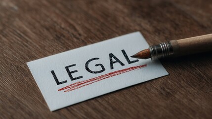 Hand-drawn Legal Concept on a White Sheet in a Minimalist Indoor Setting