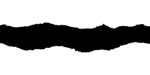 black and white paper. White torn paper on black background with copy space. vector black line