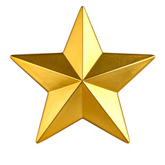 Obraz premium golden christmas star isolated on transparent background png
