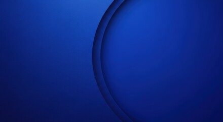 Modern deep blue abstract circular layered background with soft texture and clean composition
