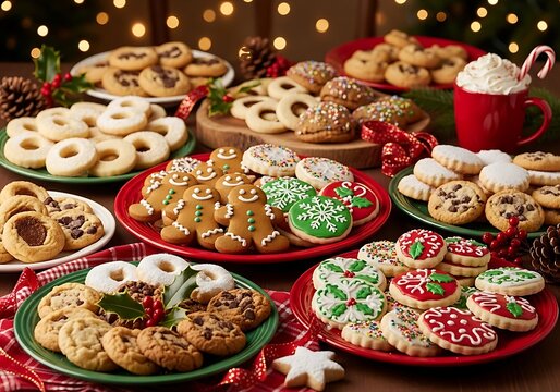 christmas cookies and decorations - Powered by Adobe