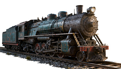 Fototapeta premium Old steam train PNG 