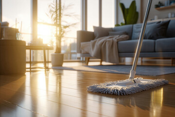 Bright living room with sunlight shining through windows as a pe
