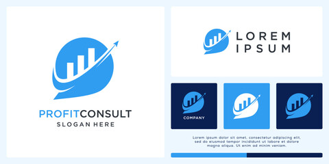 Profit consulting logo design template
