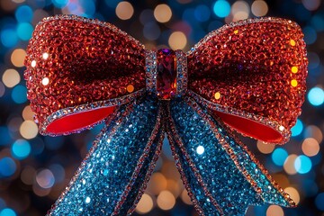 christmas decoration on blue