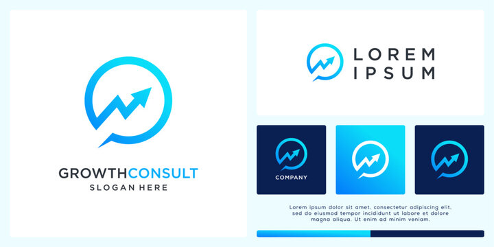 Growth consulting logo design for global business
